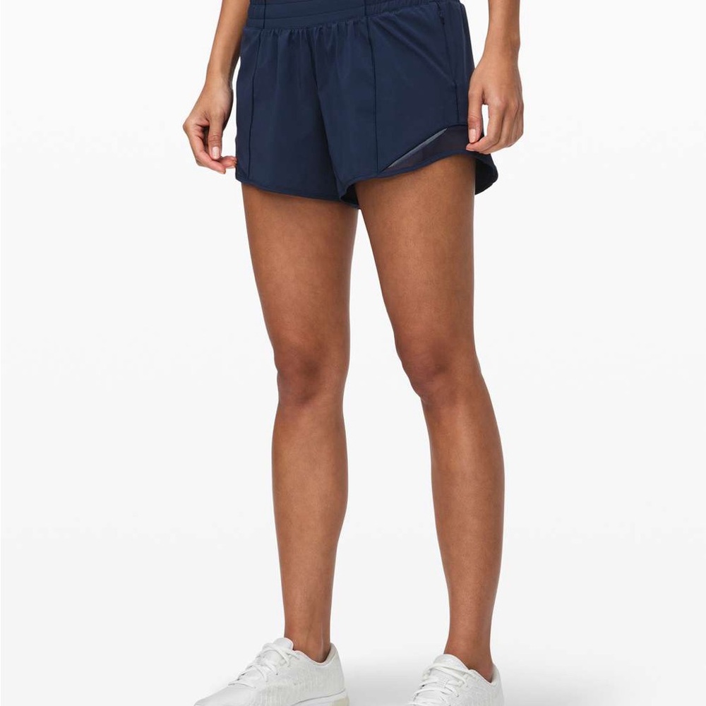 Lululemon Navy Hotty Hot Athletic Shorts